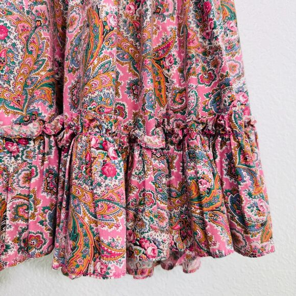 Vintage Prairie Dress Womens Floral Paisley Western Cottage Core Peasant Boho - Picture 8 of 14